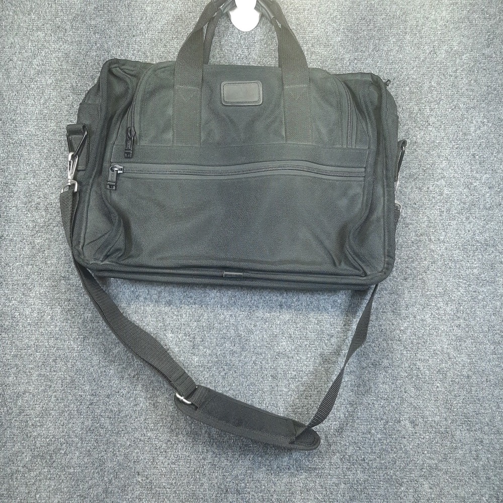 TUMI Expandable Briefcase Ballistic Nylon Laptop Messenger Bag Black Made in USA